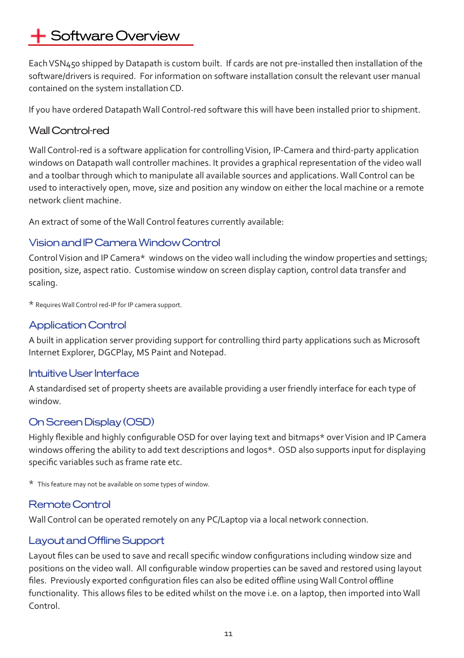 Software overview | Datapath VSN450 User Manual | Page 11 / 16