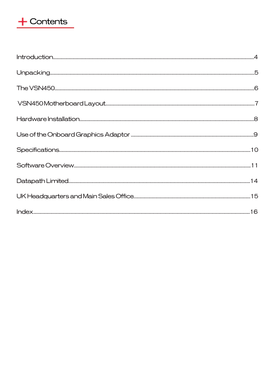 Datapath VSN450 User Manual | Page 2 / 16