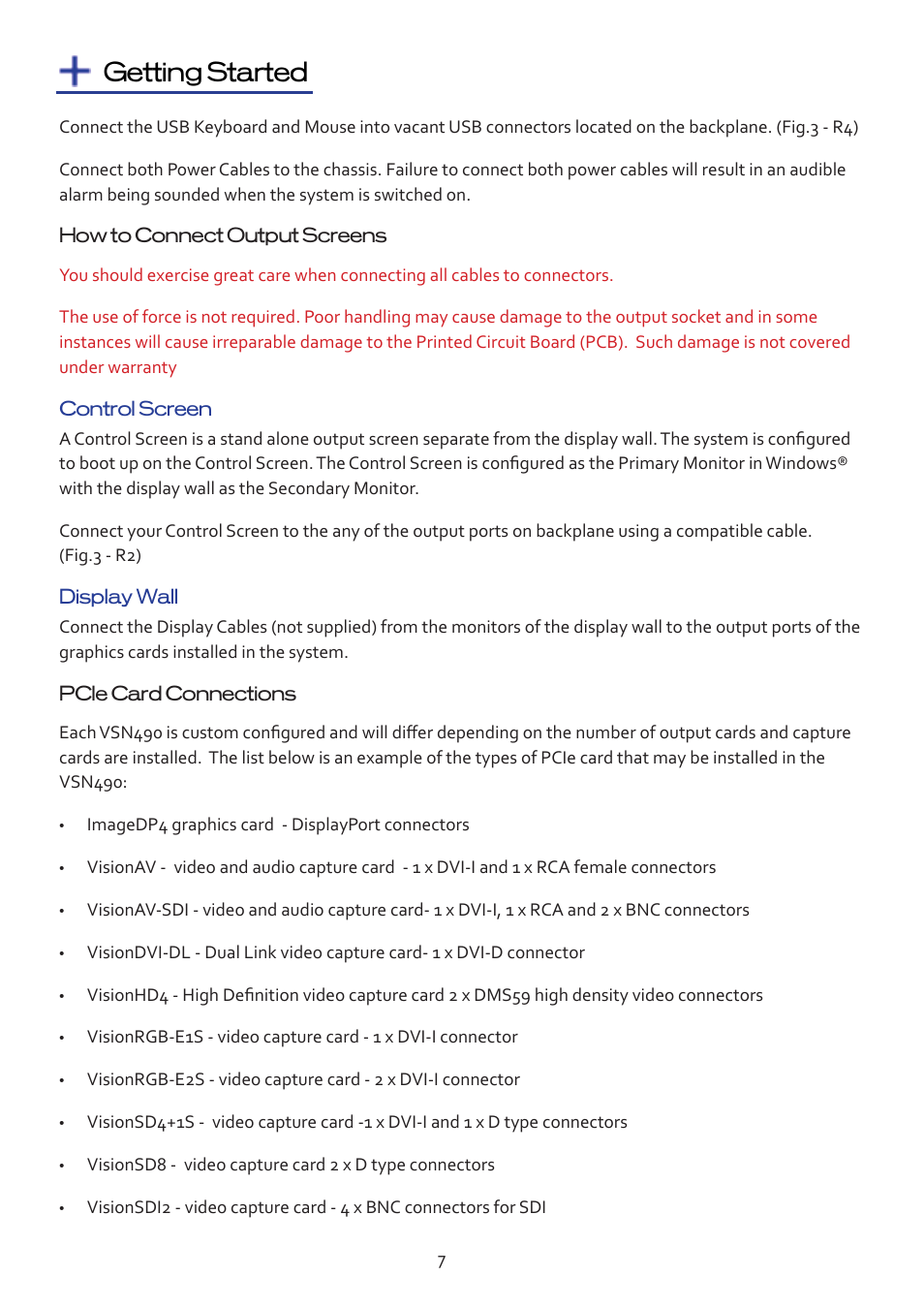 Getting started | Datapath VSN490 User Manual | Page 7 / 19