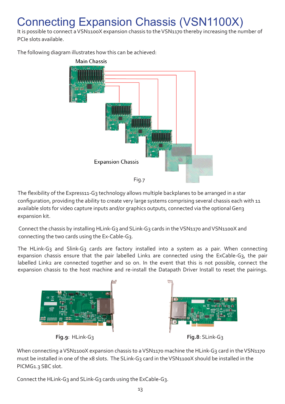 Connecting expansion chassis (vsn1100x) | Datapath VSN1170 User Manual | Page 13 / 17