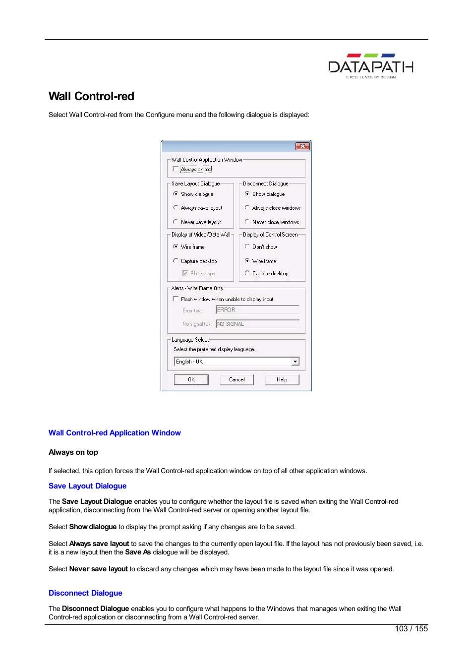 Wall control-red | Datapath Wall Control User Manual | Page 103 / 155