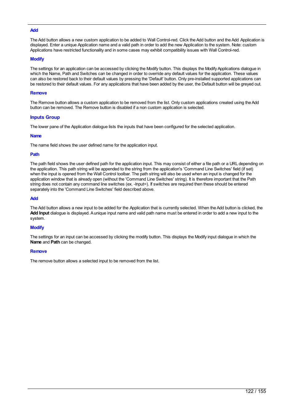 Datapath Wall Control User Manual | Page 122 / 155