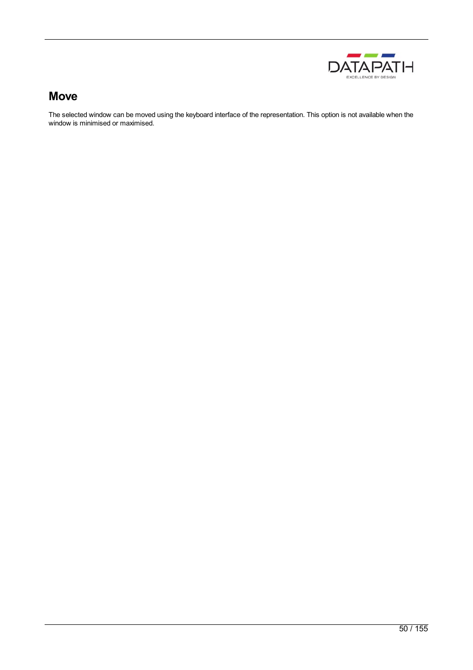 Move | Datapath Wall Control User Manual | Page 50 / 155