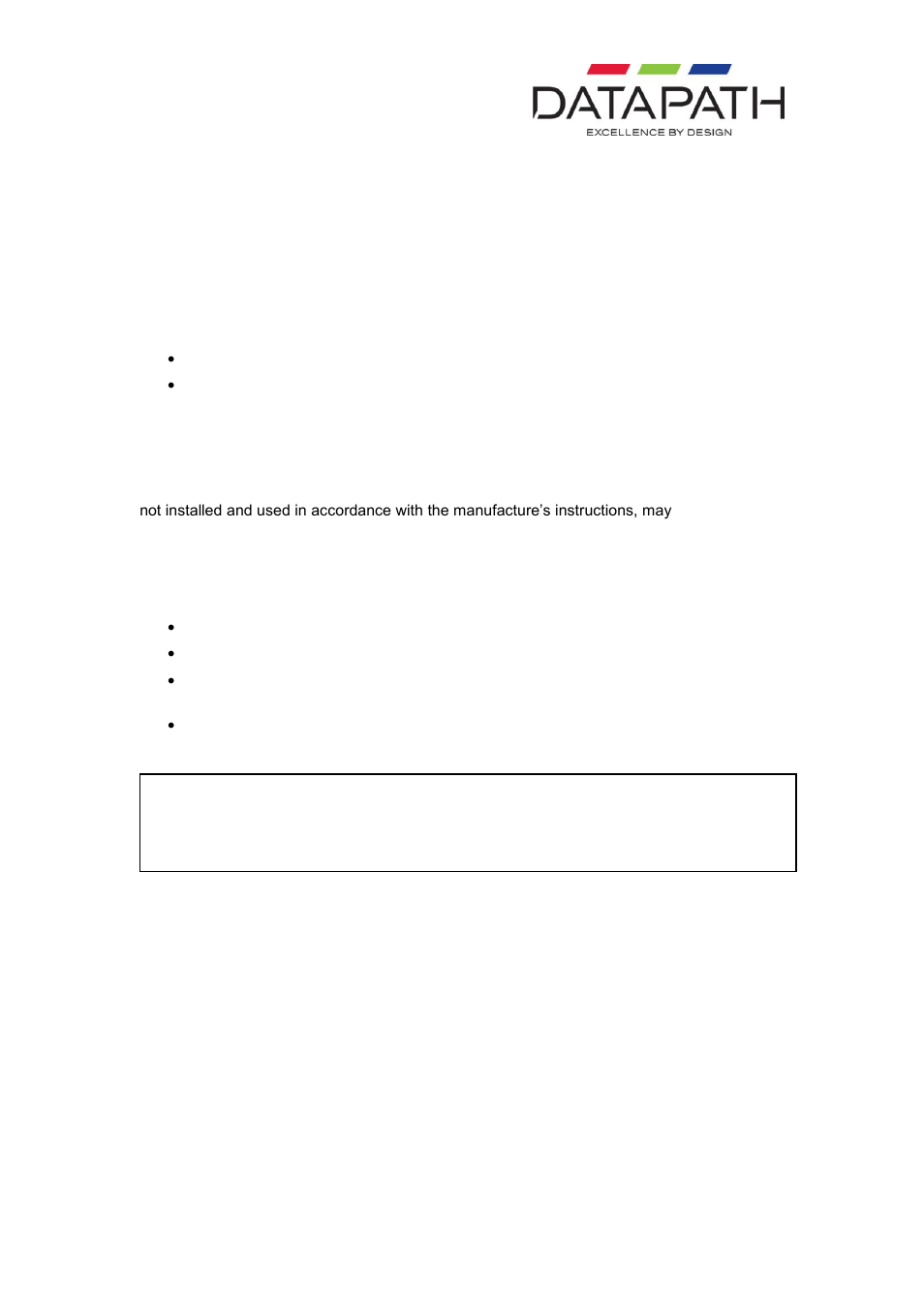 Fcc compliance | Datapath VQS-01 User Manual | Page 3 / 28