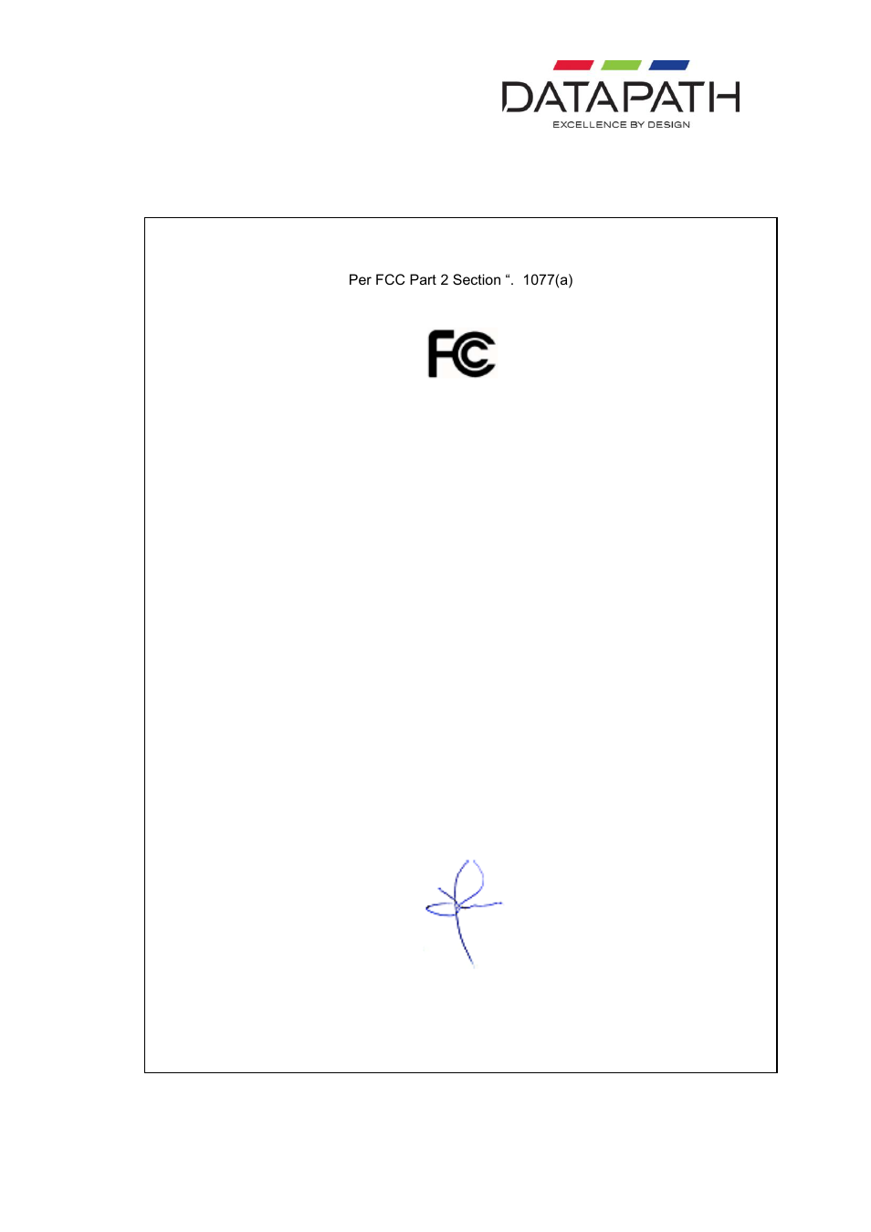 Declaration of conformity - fcc | Datapath VQS-01 User Manual | Page 4 / 28