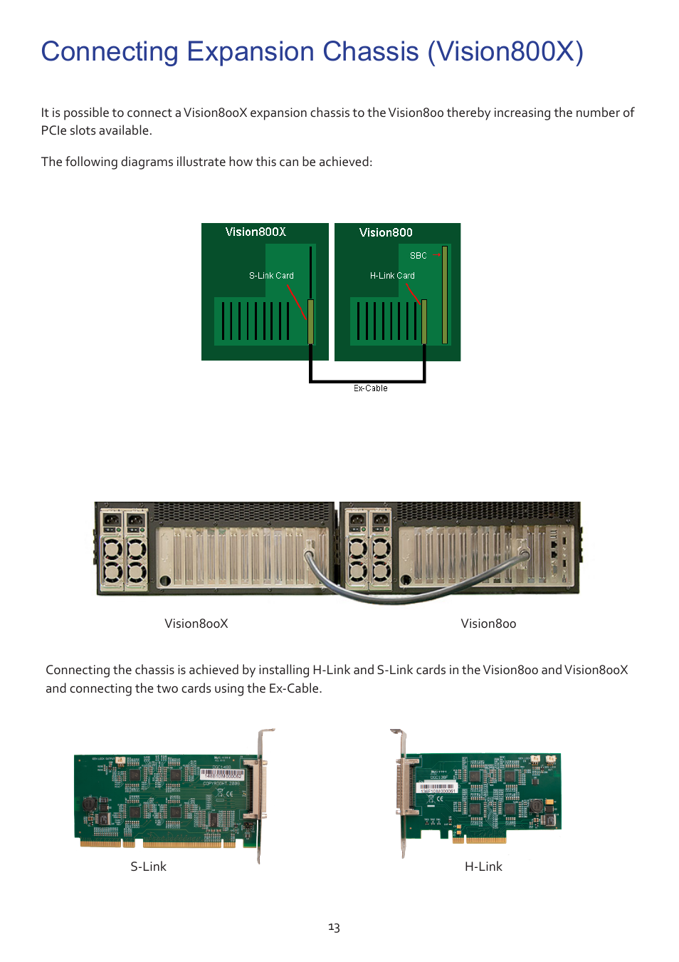 Connecting expansion chassis (vision800x) | Datapath Vision800 User Manual | Page 13 / 21