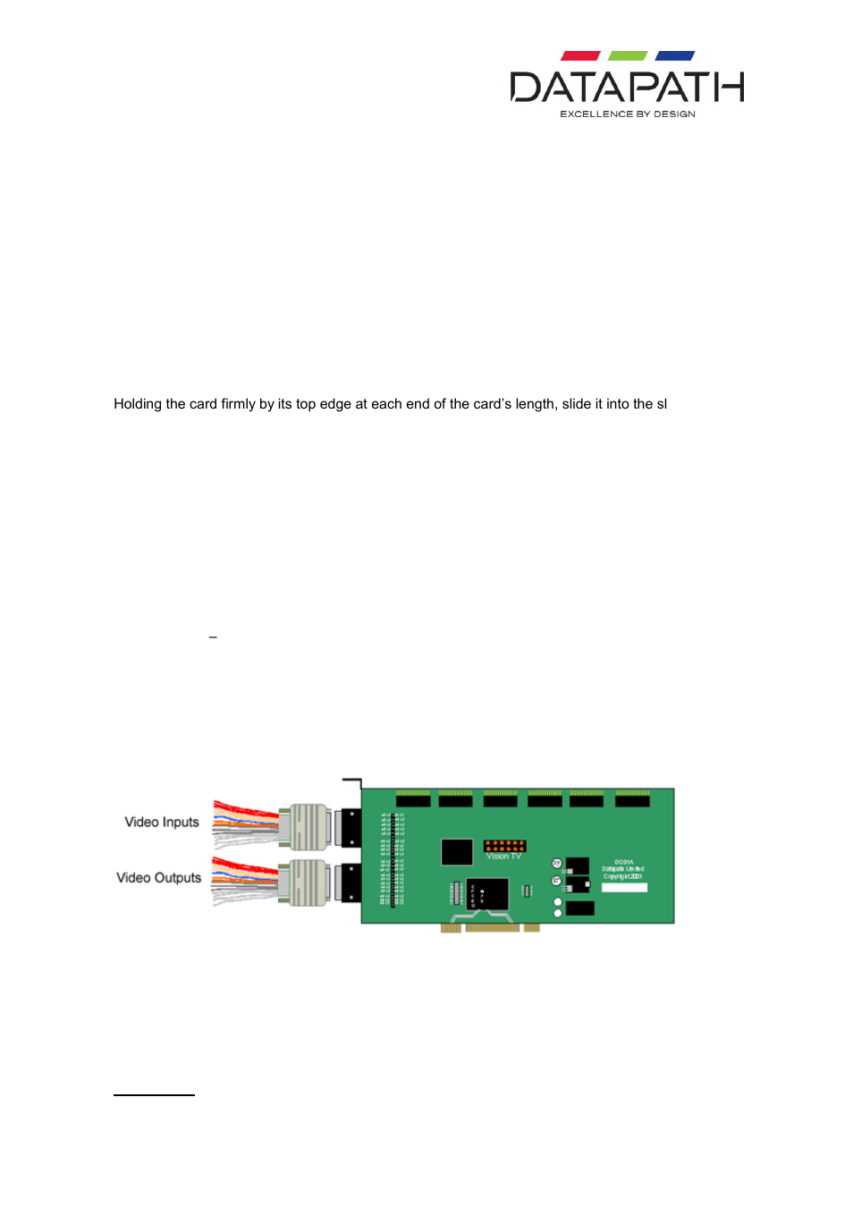 Installing visionswitch, Video inputs/ outputs, Jumper links | Datapath VisionSwitch User Manual | Page 5 / 18