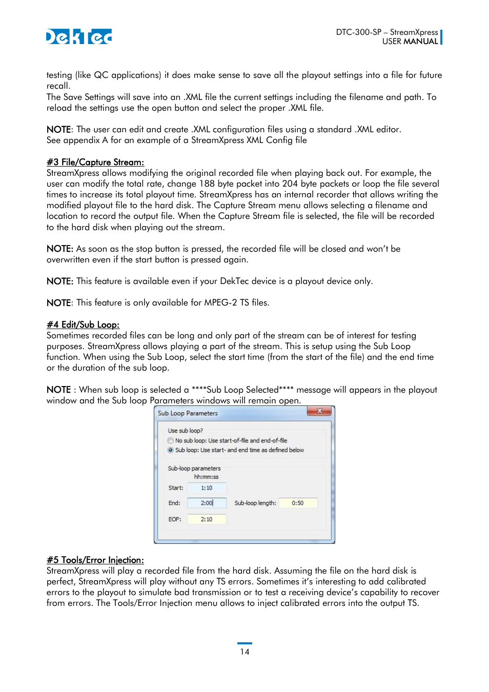 DekTec DTC-300 StreamXpress User Manual | Page 14 / 73