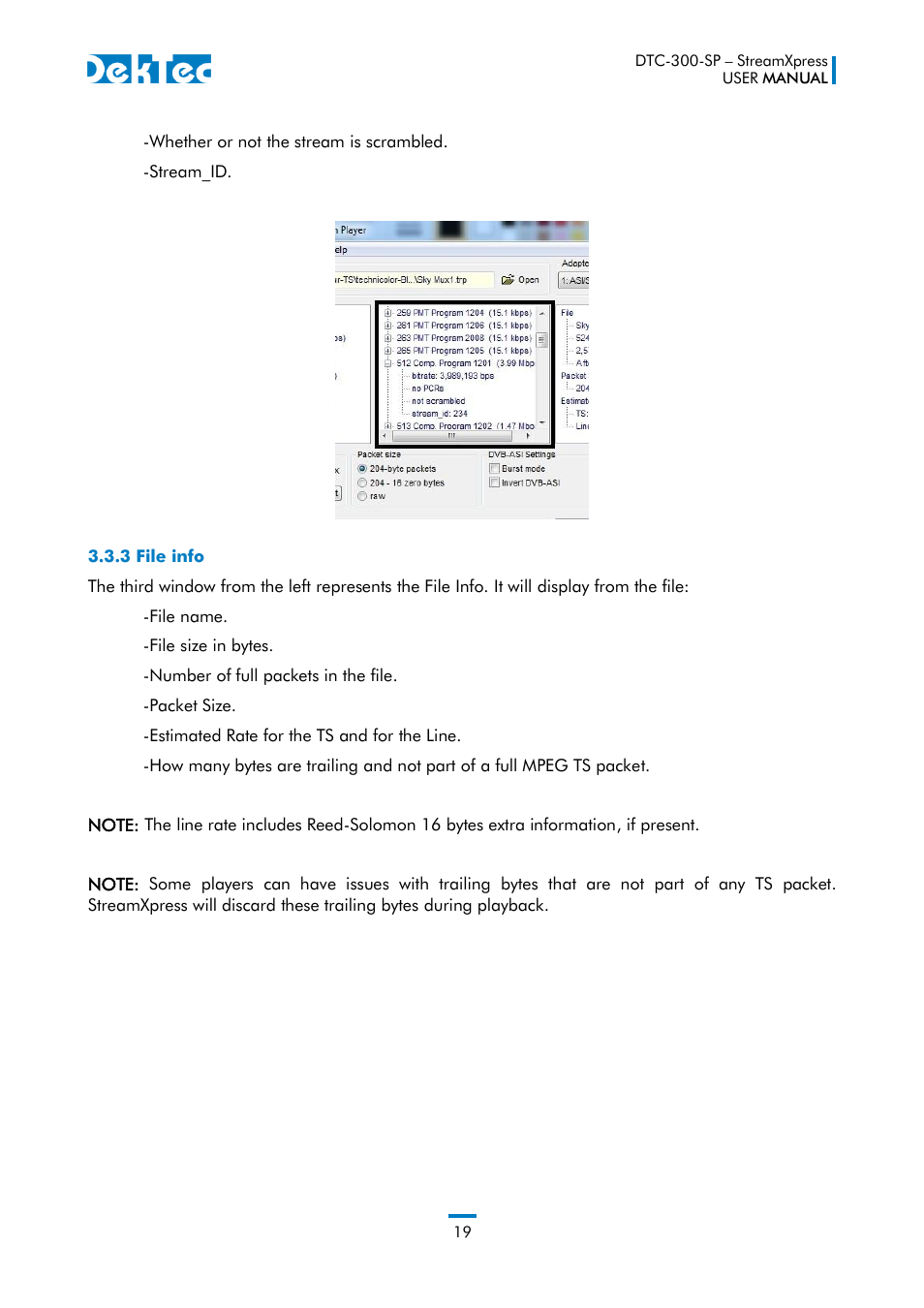 3 file info | DekTec DTC-300 StreamXpress User Manual | Page 19 / 73