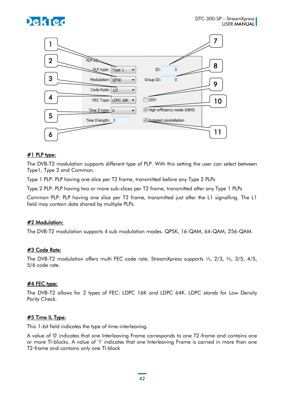 DekTec DTC-300 StreamXpress User Manual | Page 42 / 73