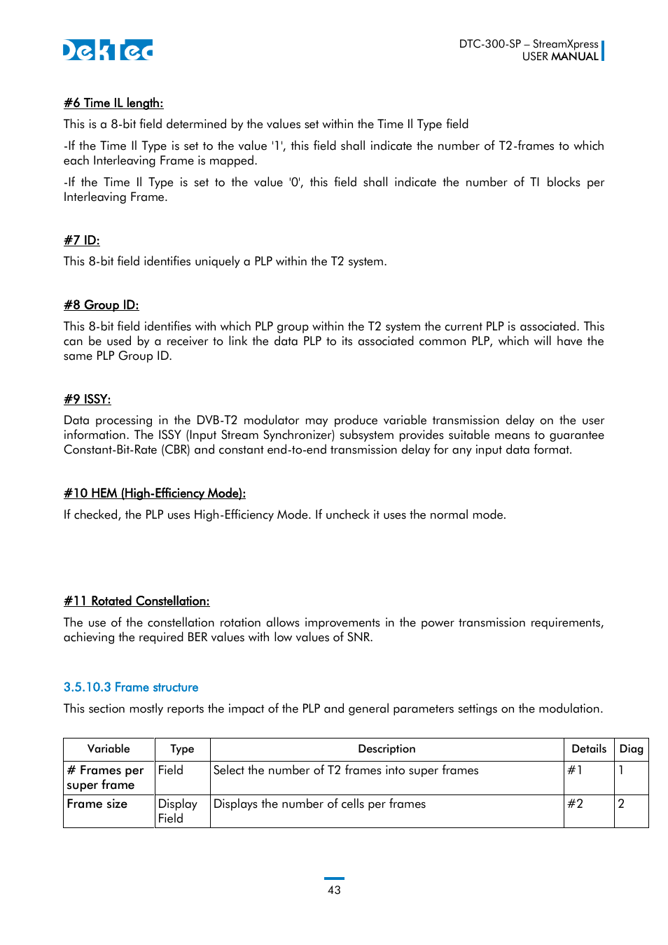 DekTec DTC-300 StreamXpress User Manual | Page 43 / 73