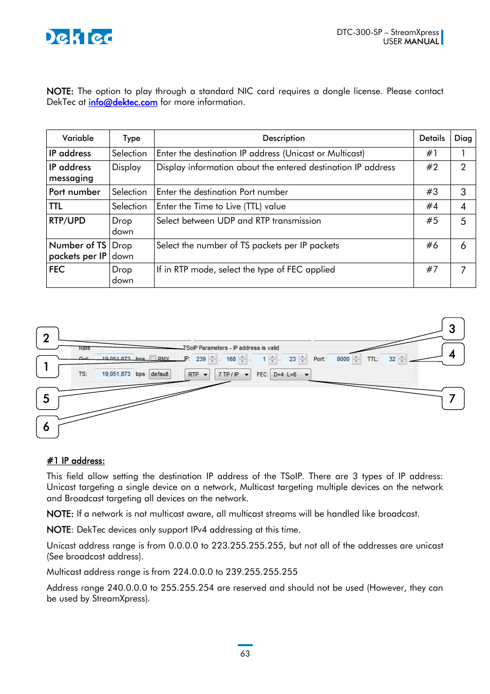 DekTec DTC-300 StreamXpress User Manual | Page 63 / 73