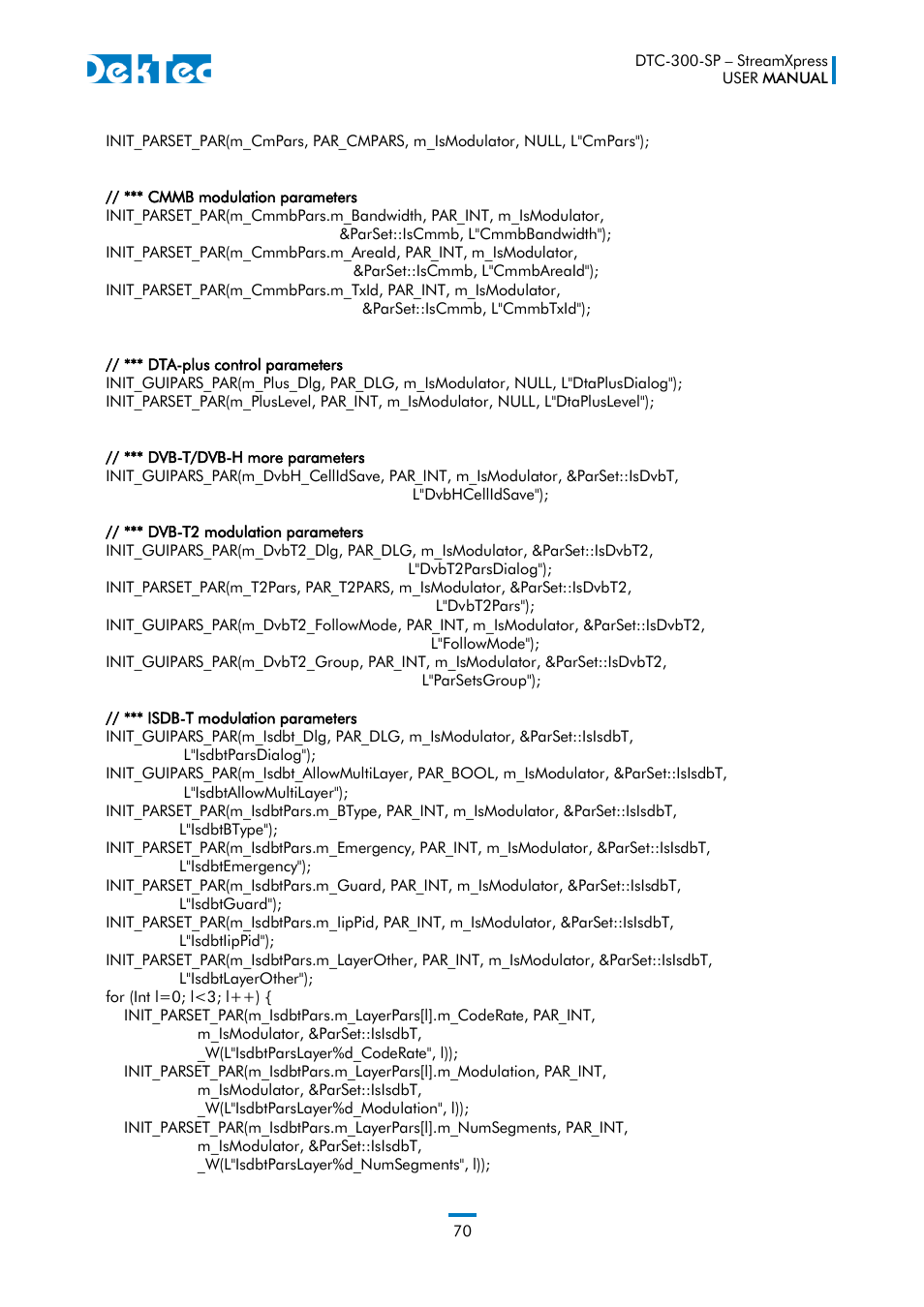 DekTec DTC-300 StreamXpress User Manual | Page 70 / 73