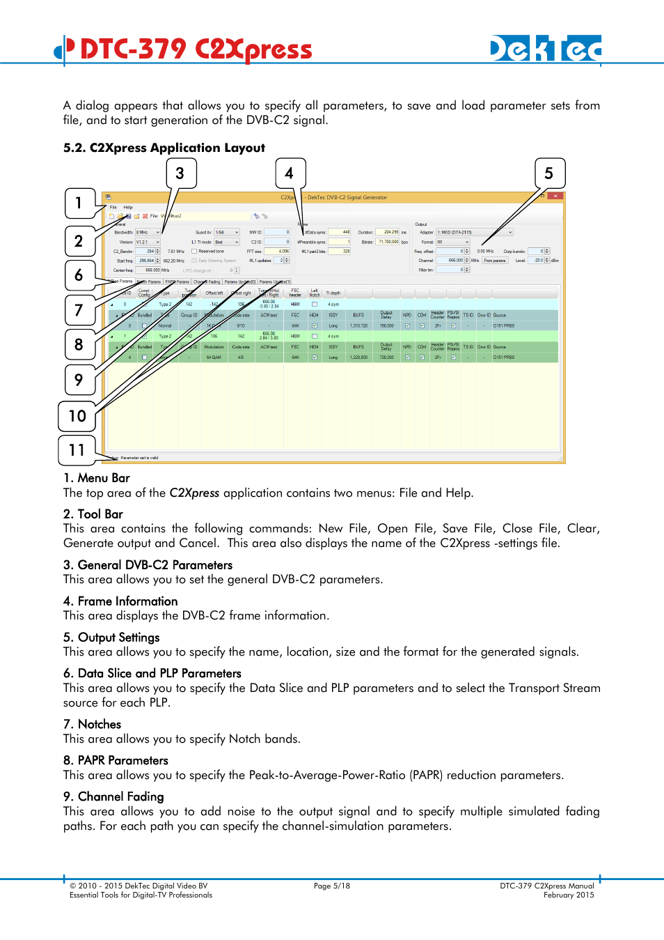 C2xpress application layout, Dtc-379 c2xpress | DekTec DTC-379 C2Xpress User Manual | Page 5 / 18