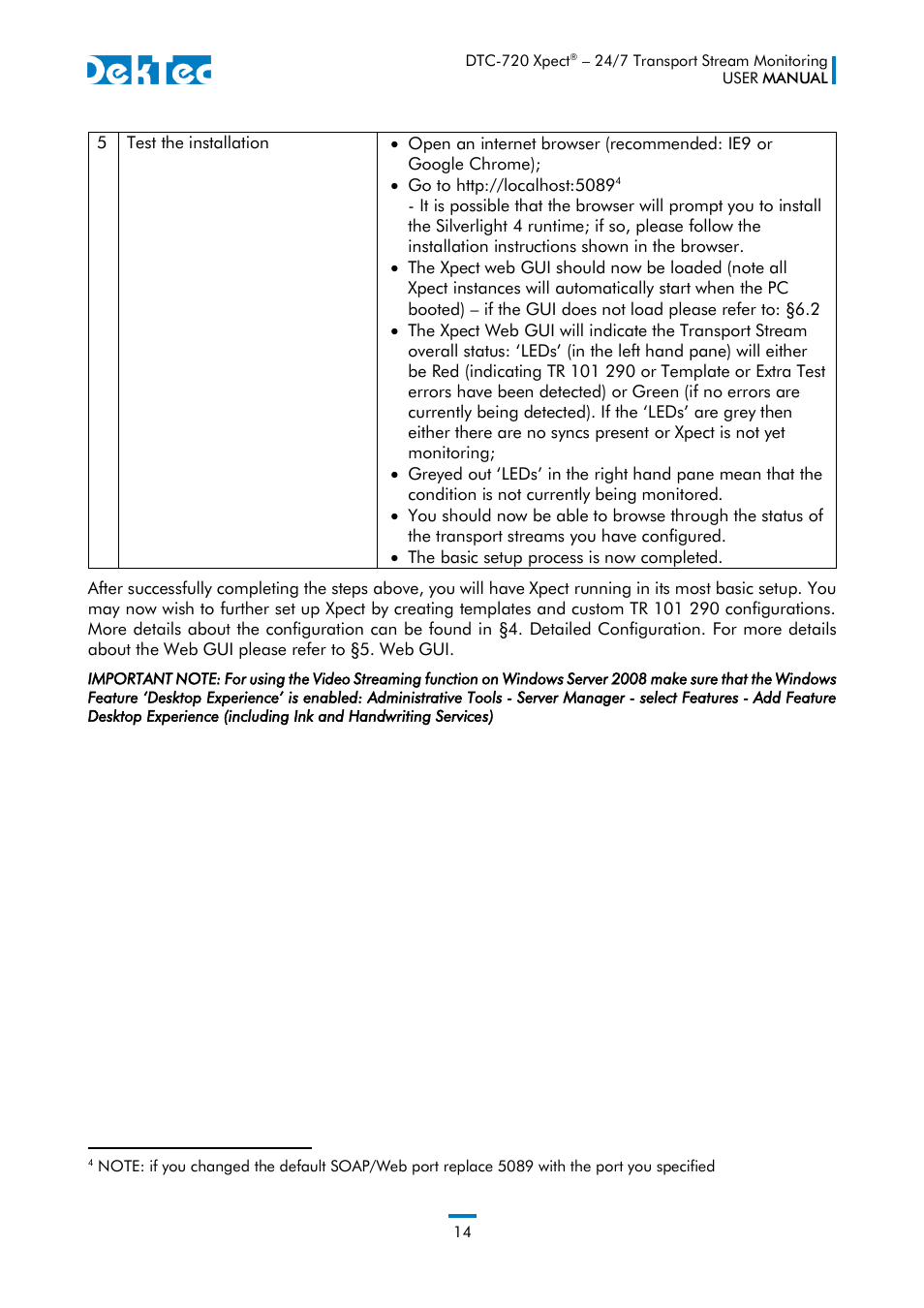 DekTec DTC-720 Xpect User Manual | Page 14 / 32