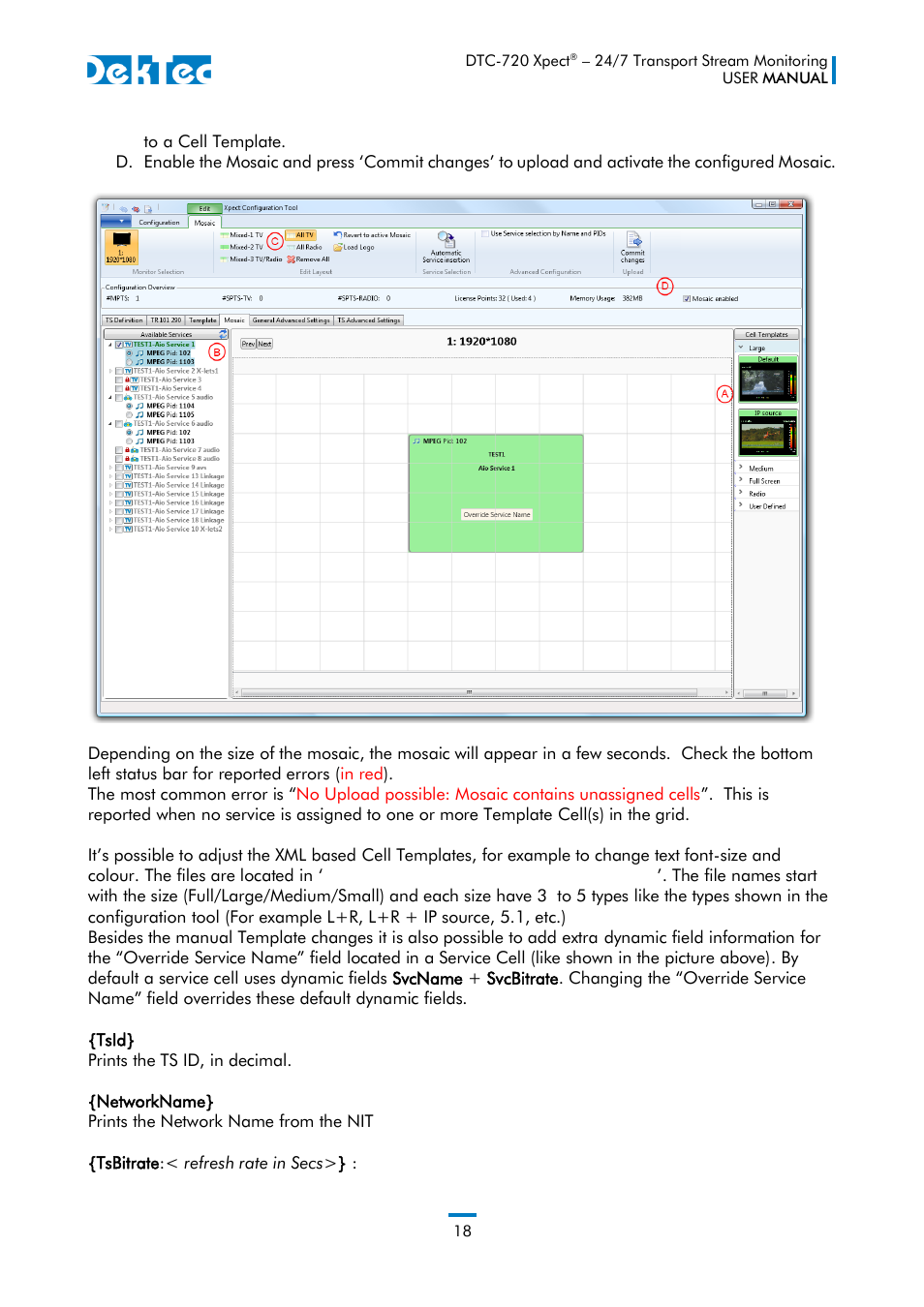 DekTec DTC-720 Xpect User Manual | Page 18 / 32