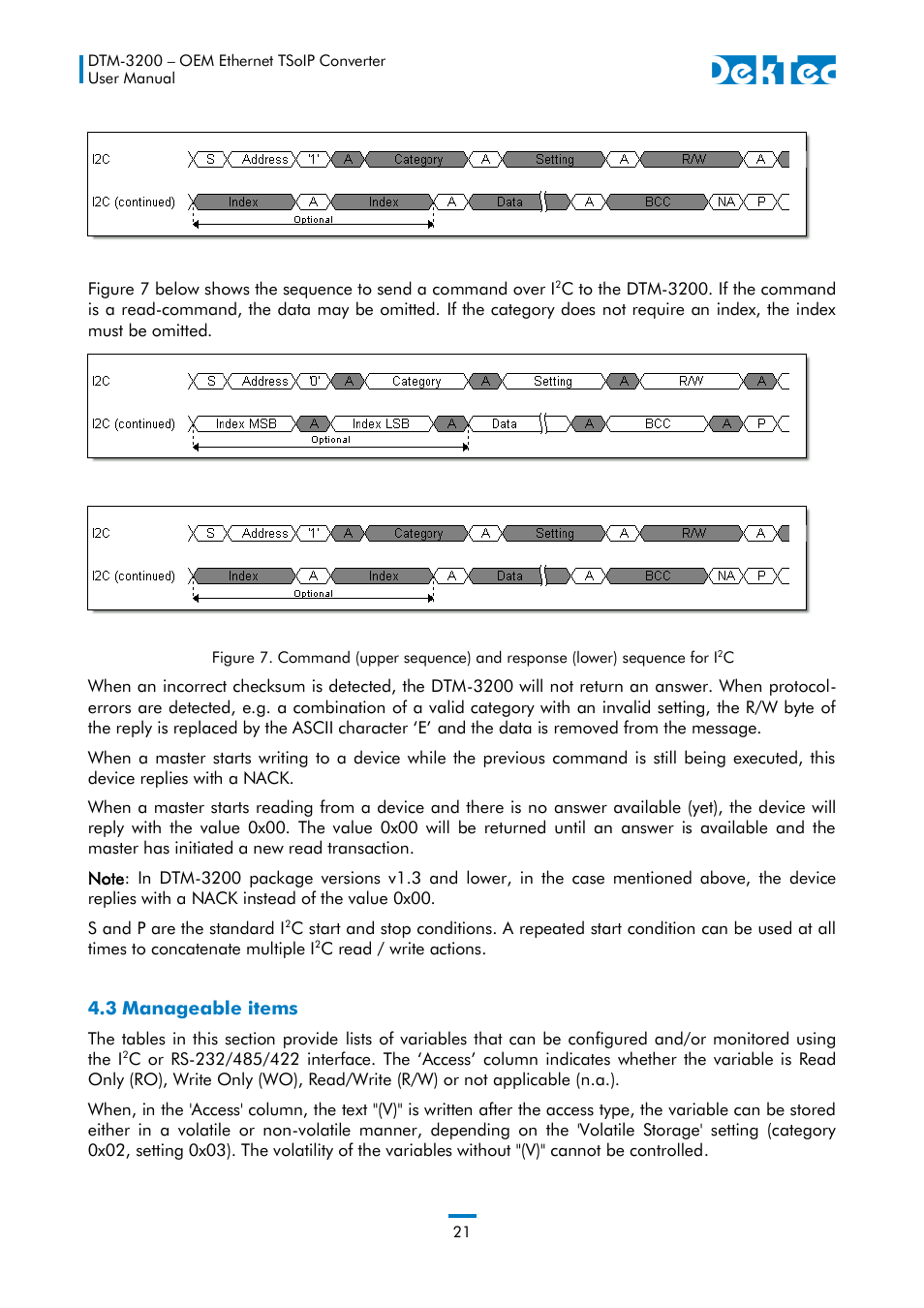 3 manageable items | DekTec DTM-3200 IP-ASI Converter User Manual | Page 21 / 43
