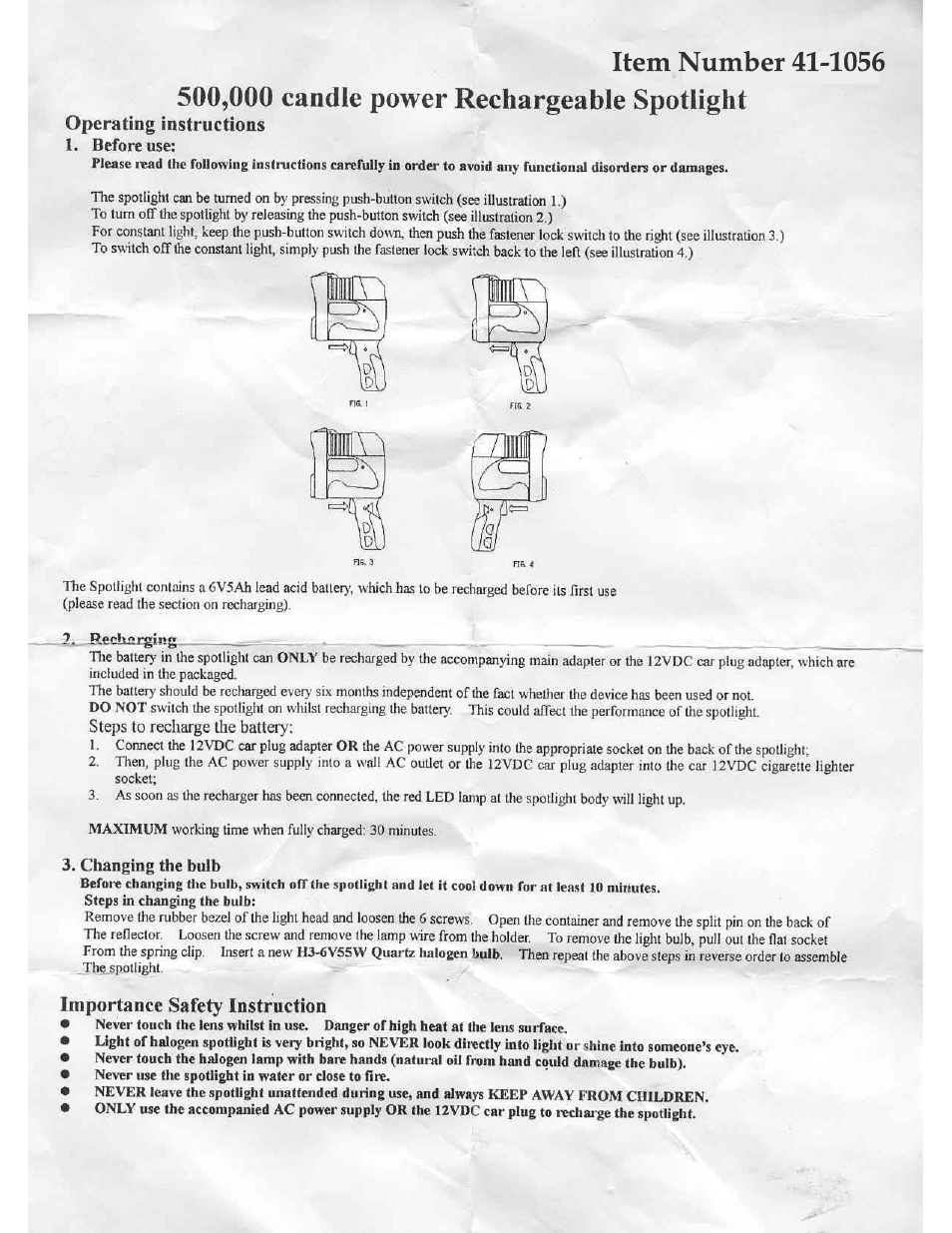 Dorcy 41-1056 User Manual | 3 pages