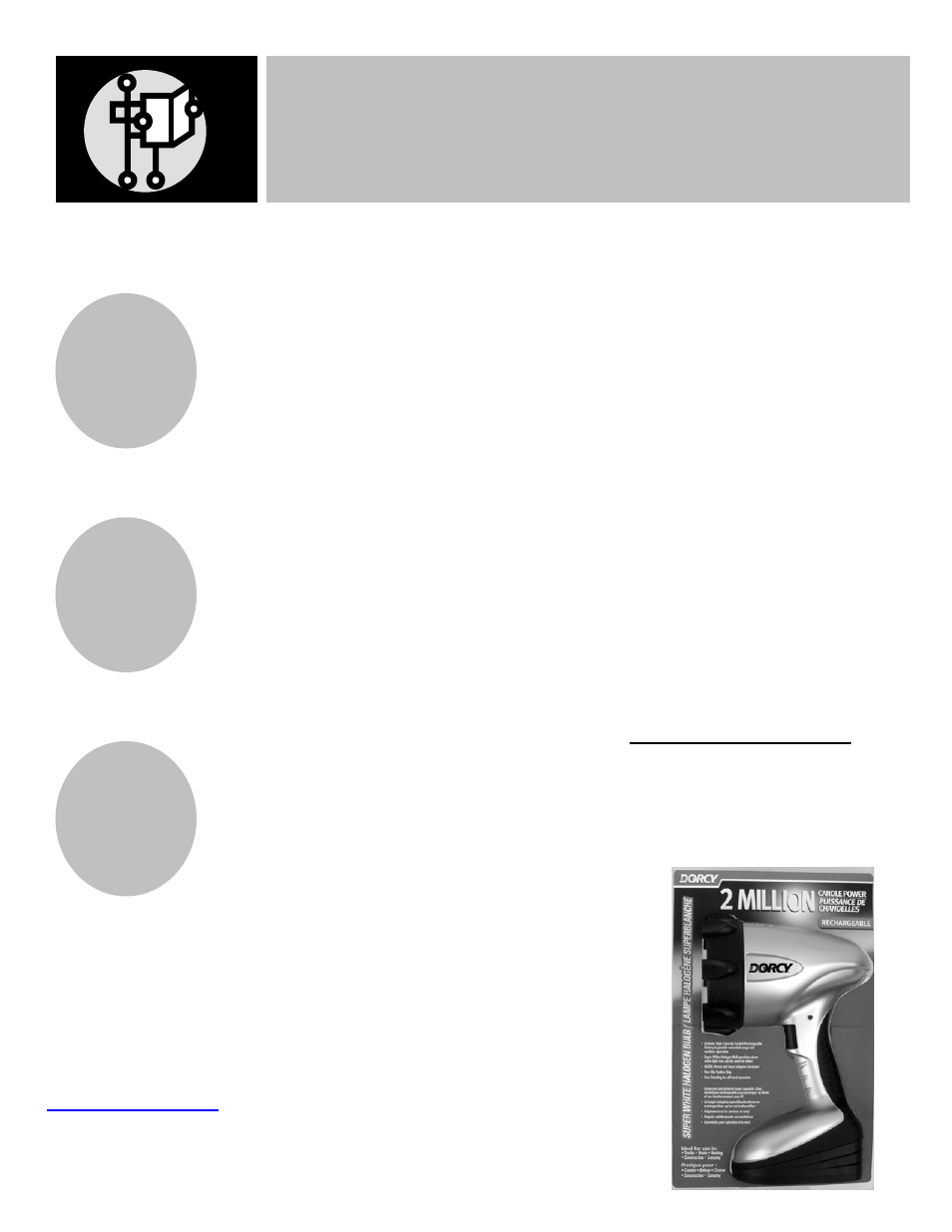 1086 new french instruction manual | Dorcy 41-1086 User Manual | Page 3 / 3