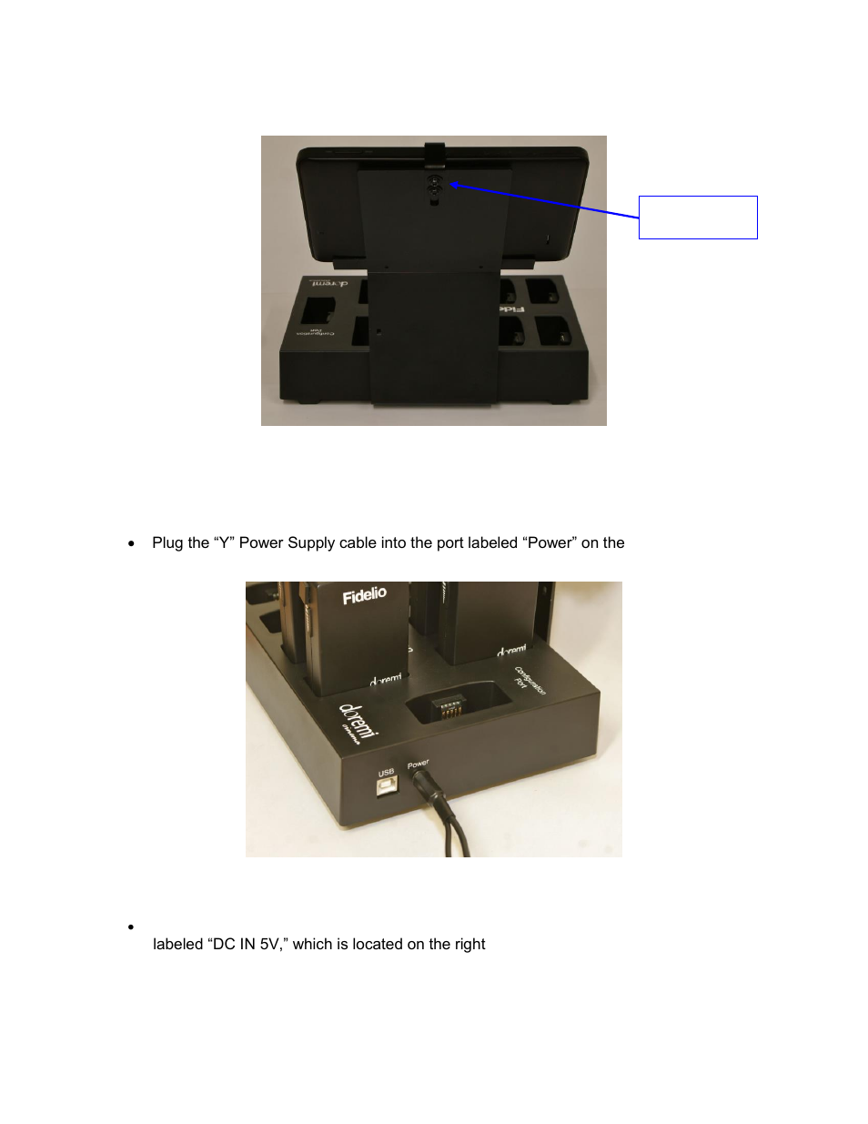 Power supply connection | Doremi AccessLink User Manual | Page 20 / 62