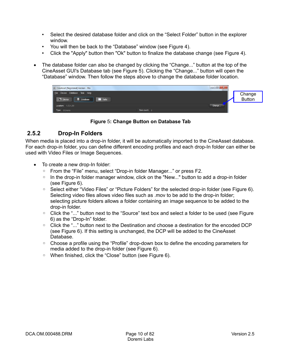 2 drop-in folders | Doremi CineAsset User Manual | Page 10 / 82
