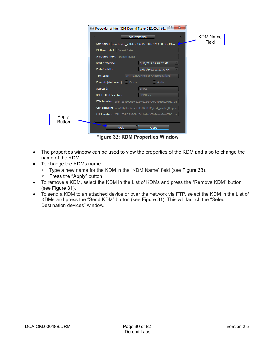 Figure | Doremi CineAsset User Manual | Page 30 / 82