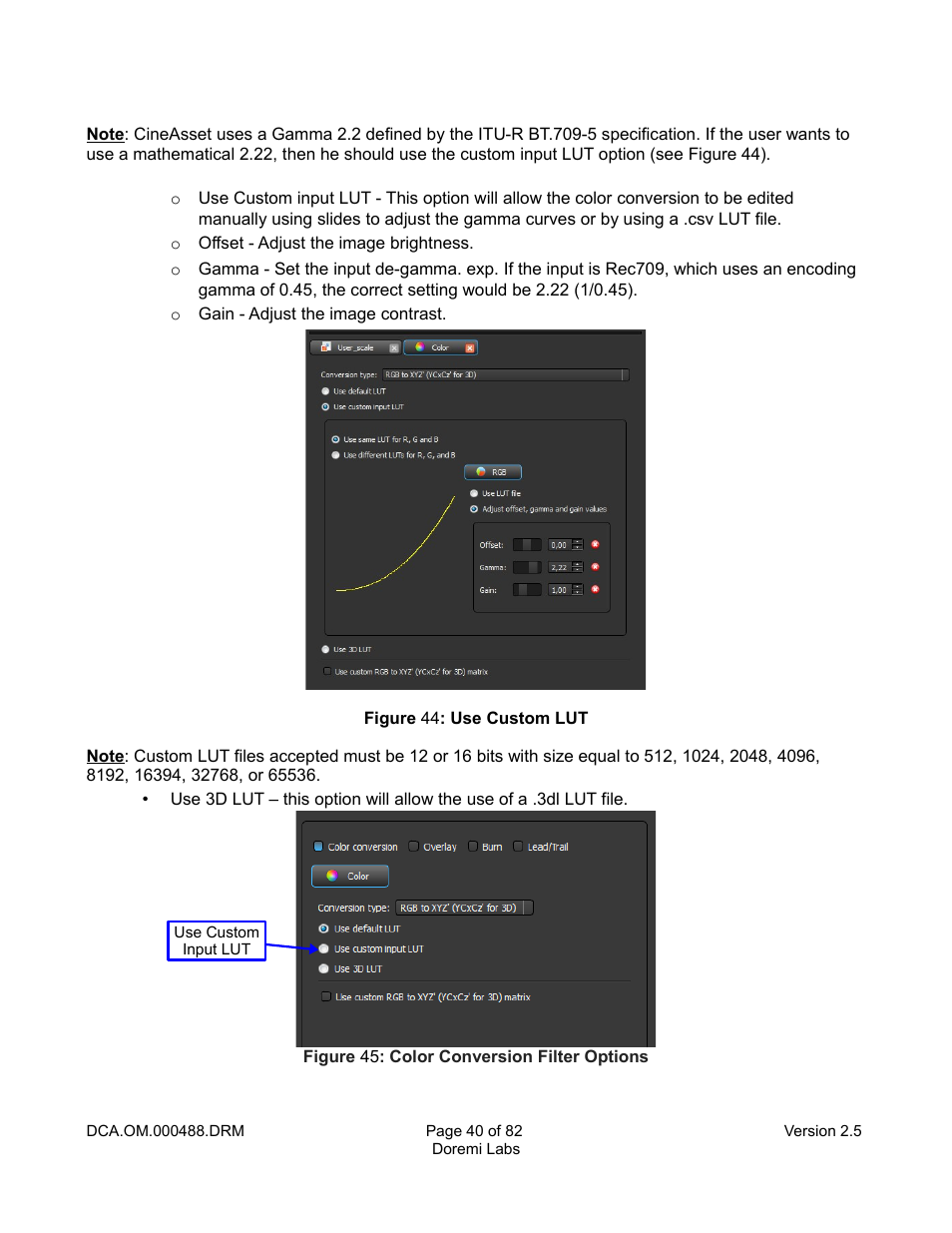 Doremi CineAsset User Manual | Page 40 / 82