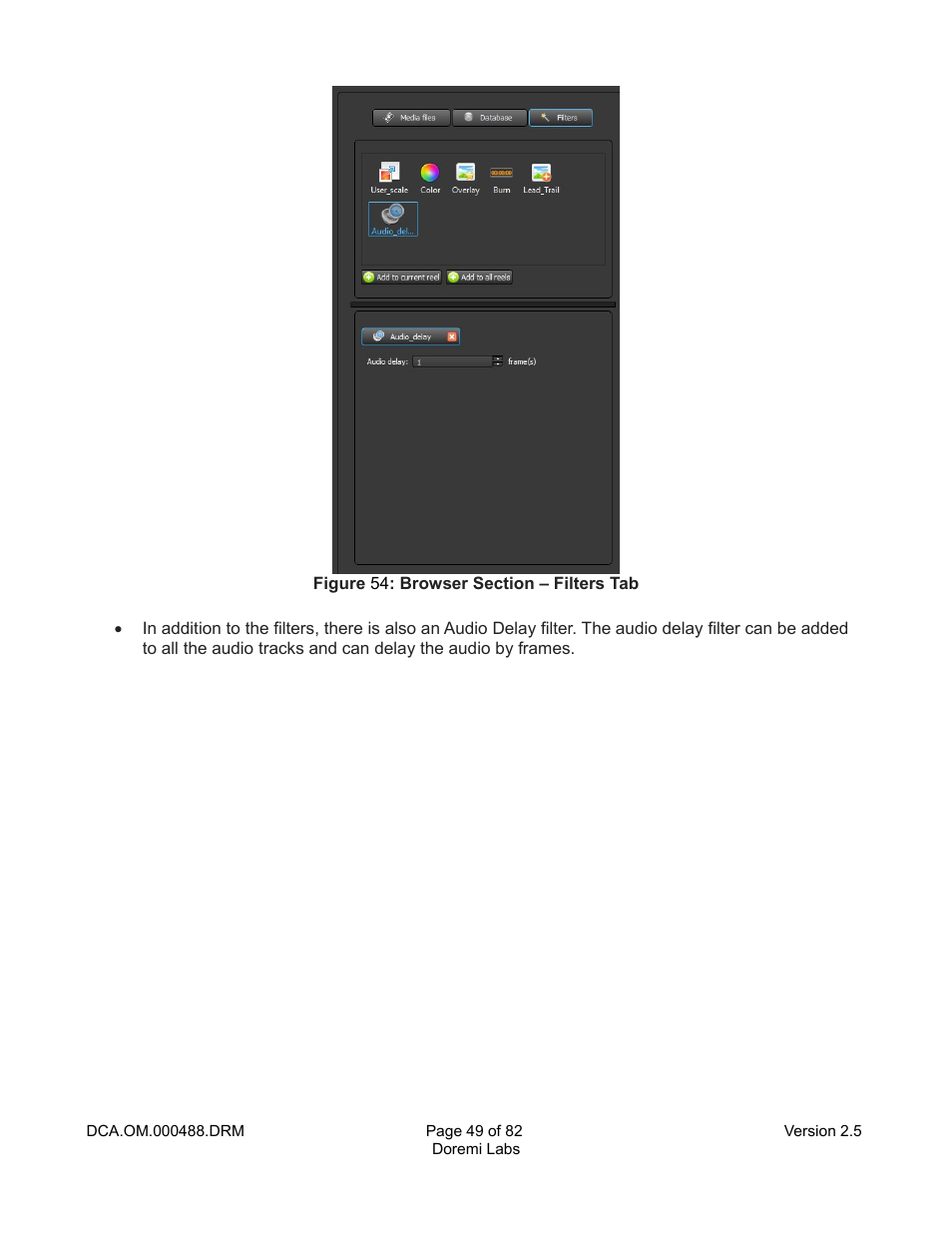 Doremi CineAsset User Manual | Page 49 / 82