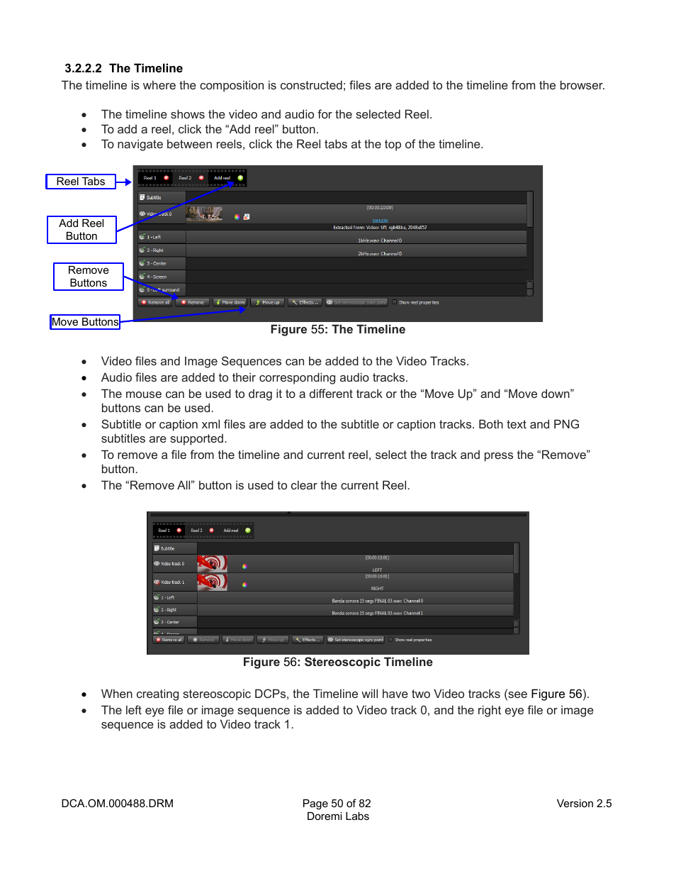 2 the timeline | Doremi CineAsset User Manual | Page 50 / 82