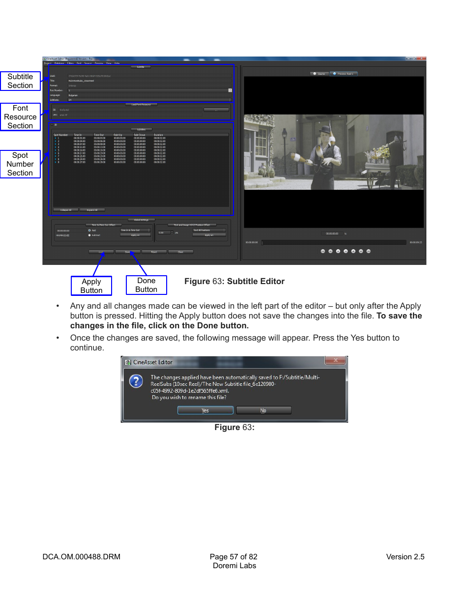 Doremi CineAsset User Manual | Page 57 / 82