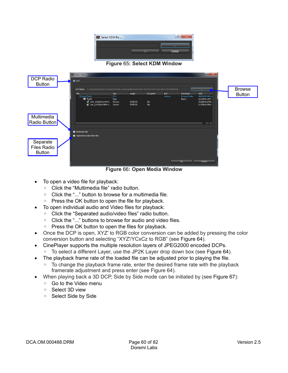 Doremi CineAsset User Manual | Page 60 / 82