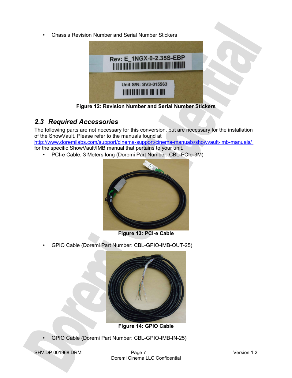 3 required accessories | Doremi DCP to ShowVault Conversion Procedure User Manual | Page 7 / 27