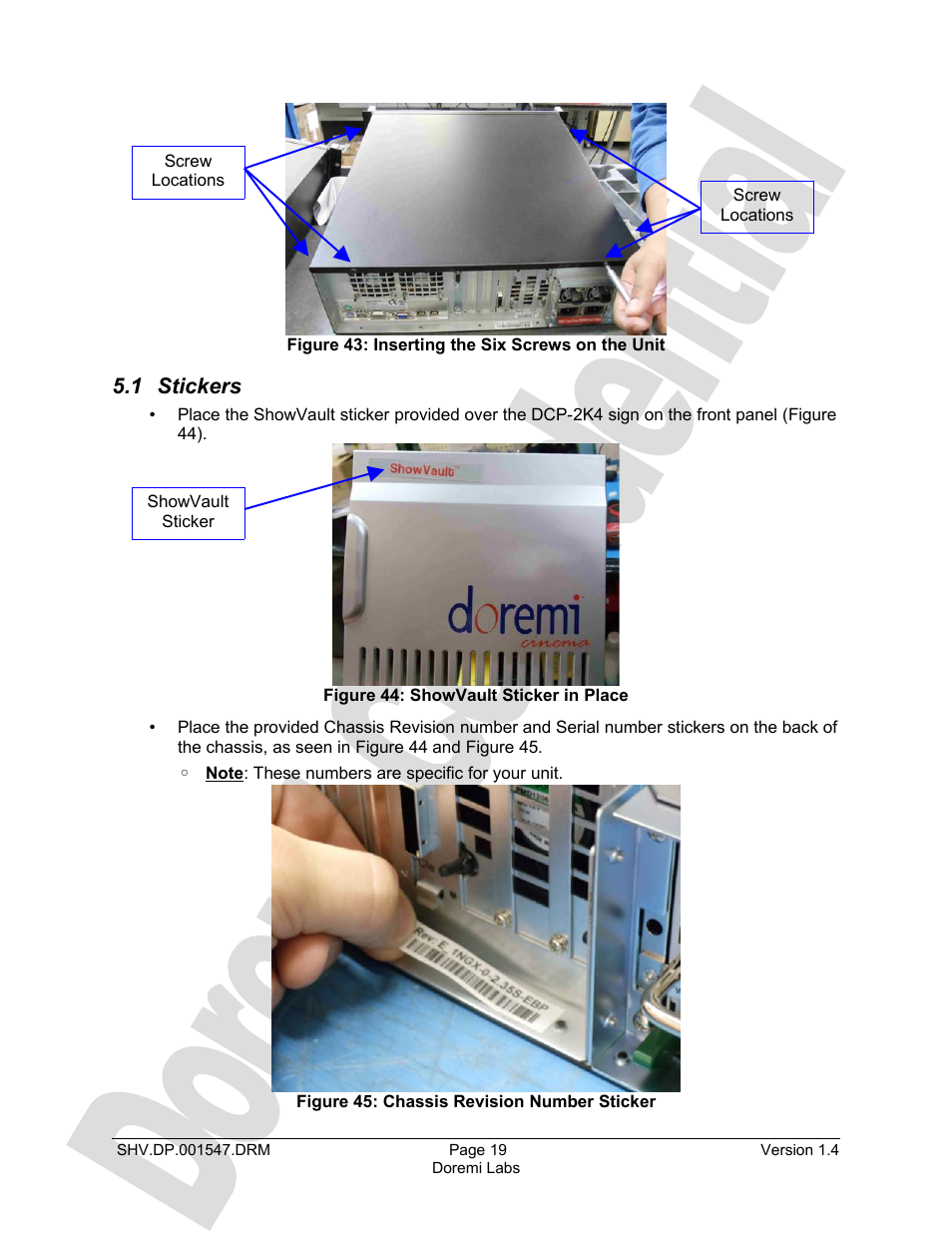1 stickers | Doremi DCP to ShowVault Conversion Procedure User Manual | Page 19 / 24