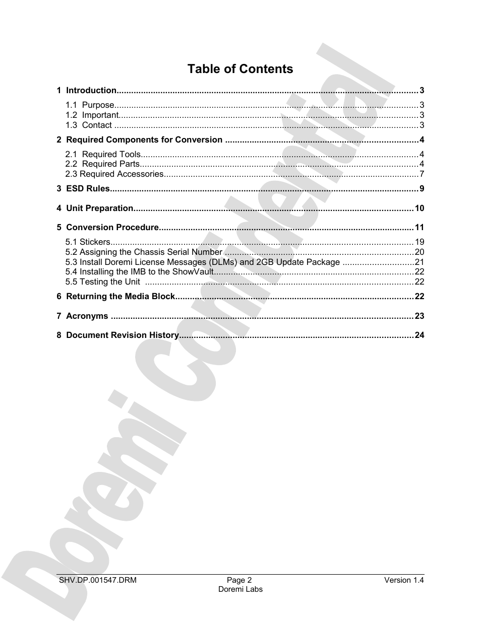 Doremi DCP to ShowVault Conversion Procedure User Manual | Page 2 / 24