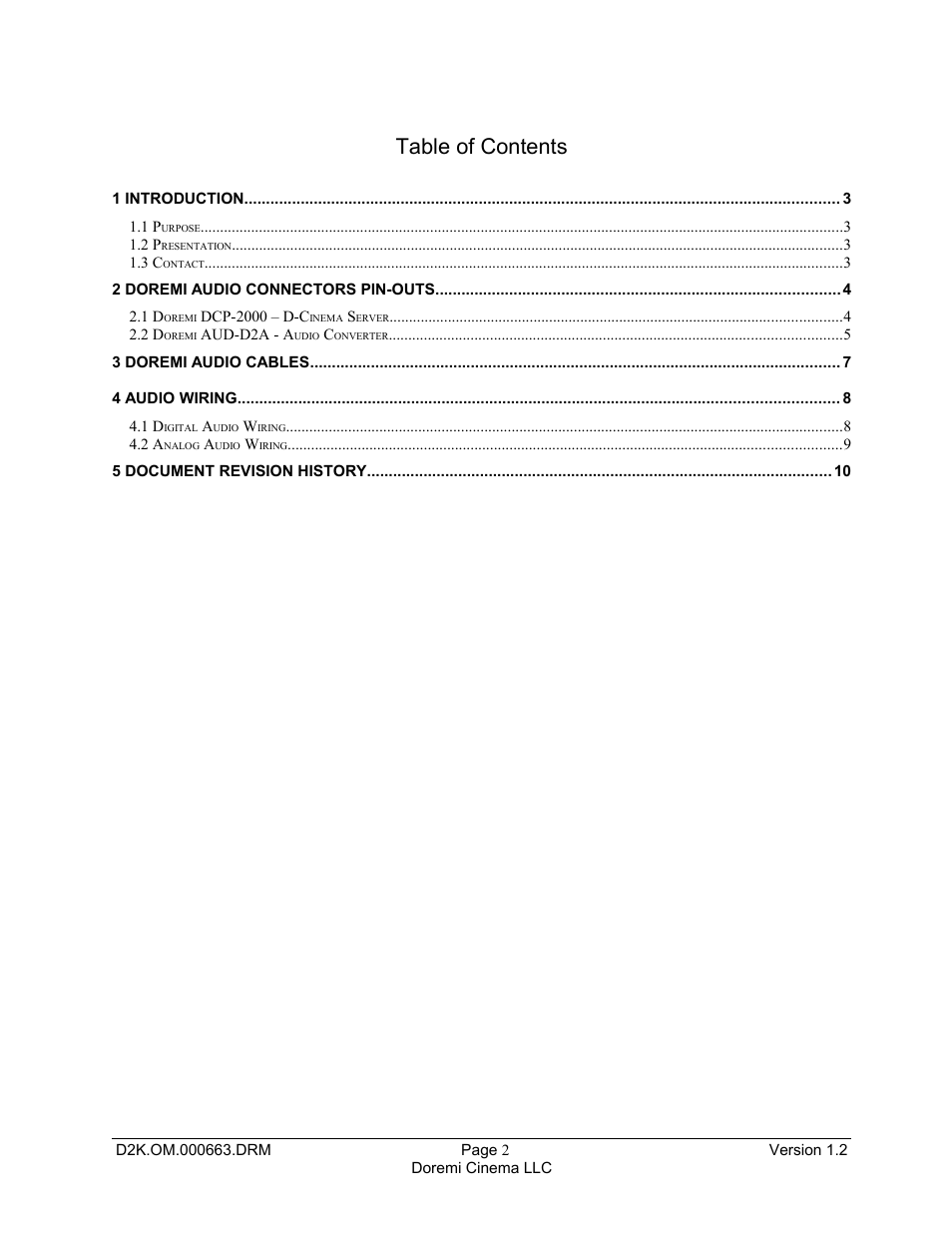 Doremi DCP-2000 User Manual | Page 2 / 10