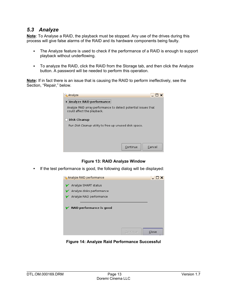3 analyze | Doremi DCP-2000 User Manual | Page 13 / 35