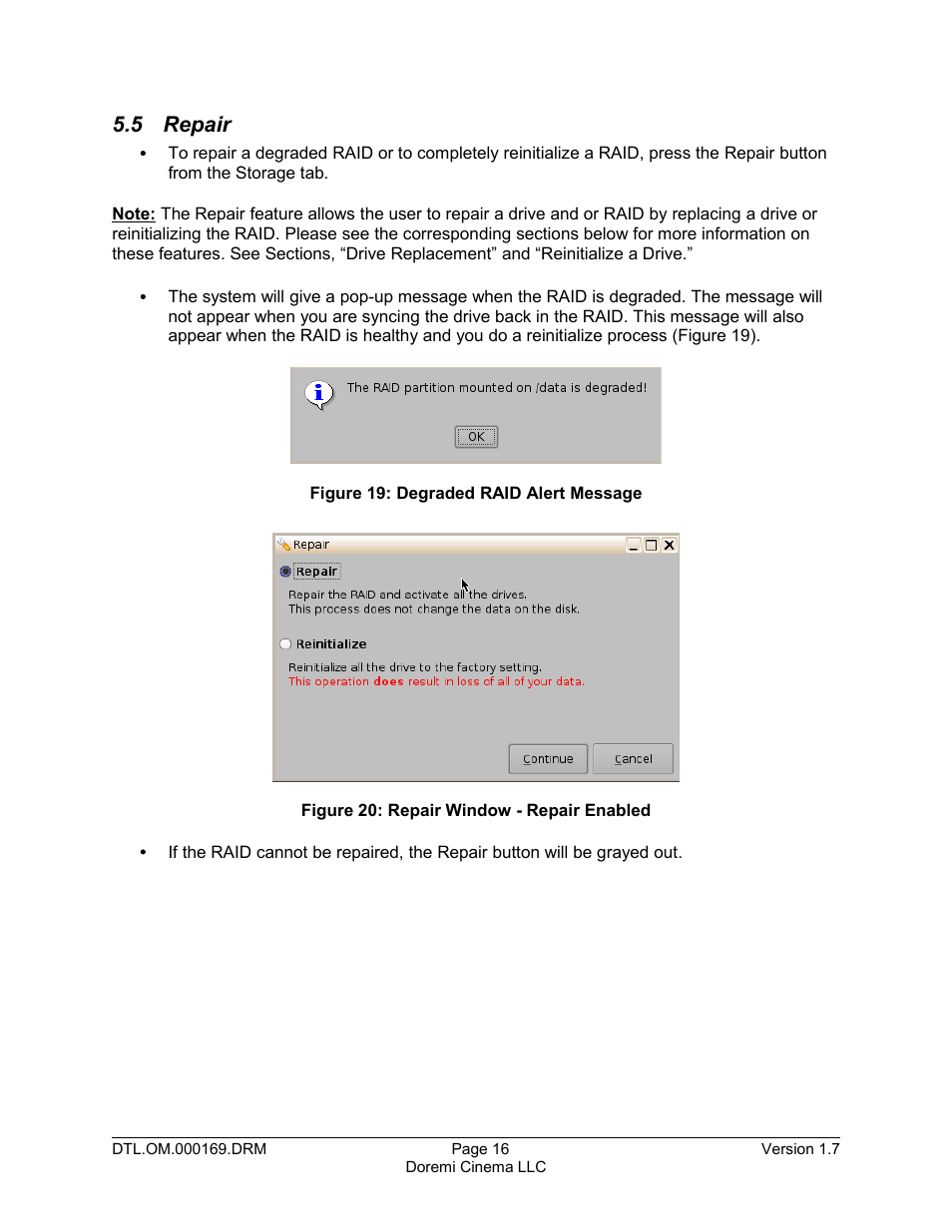 5 repair | Doremi DCP-2000 User Manual | Page 16 / 35
