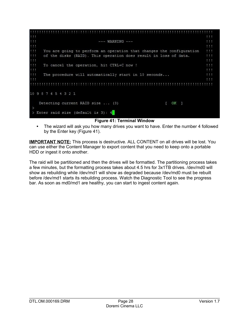 Doremi DCP-2000 User Manual | Page 28 / 35