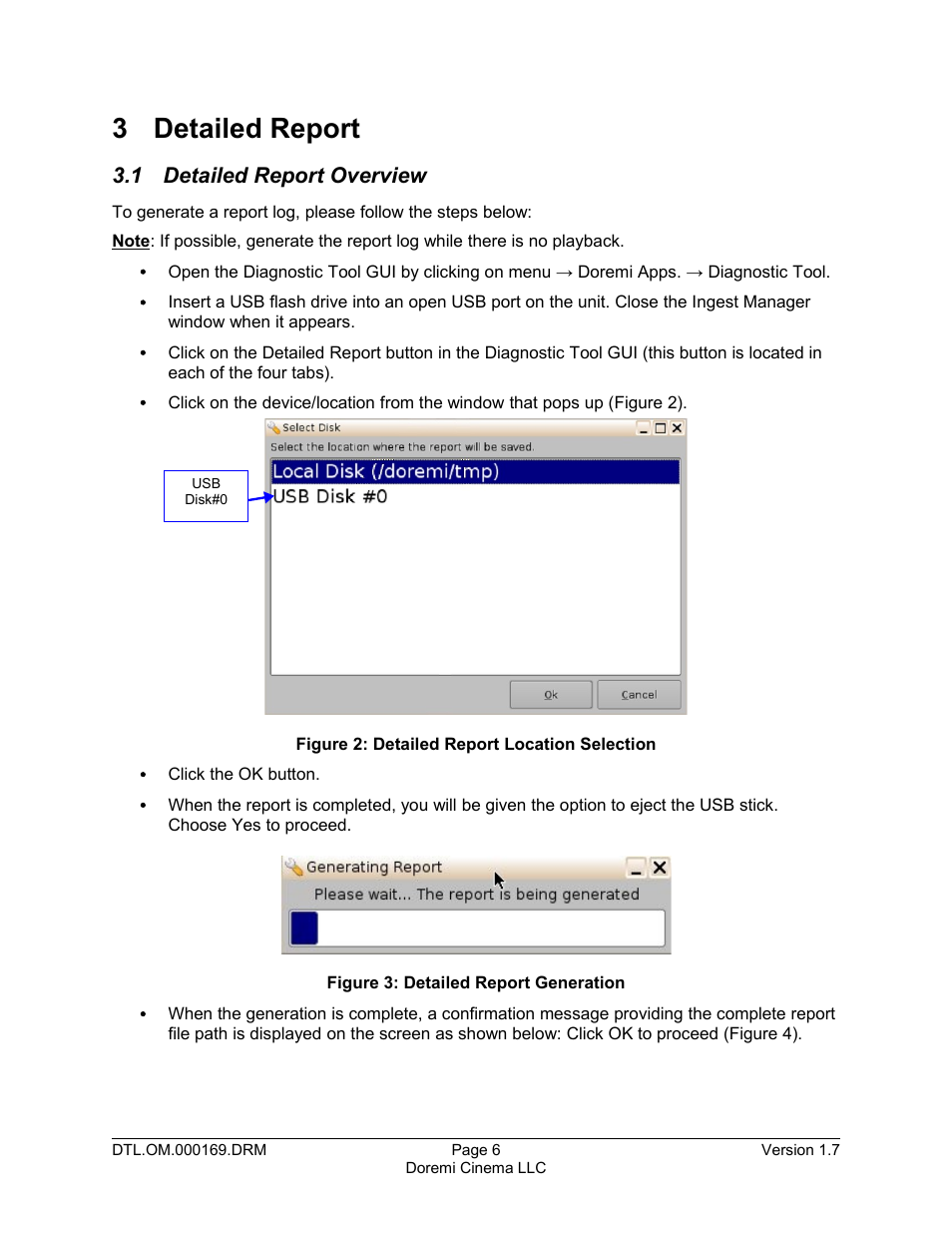 3 detailed report, 1 detailed report overview | Doremi DCP-2000 User Manual | Page 6 / 35