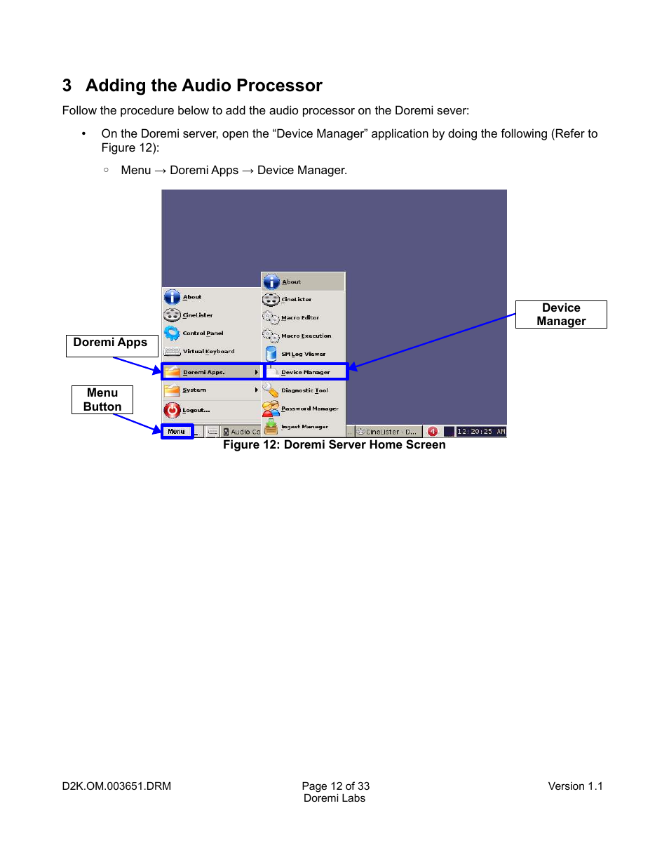 3 adding the audio processor | Doremi DCP-2000 User Manual | Page 12 / 33