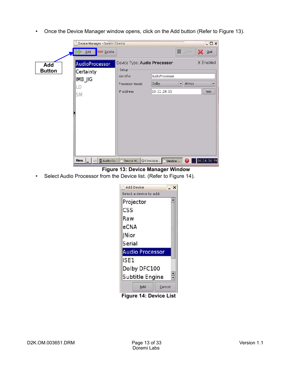 Doremi DCP-2000 User Manual | Page 13 / 33