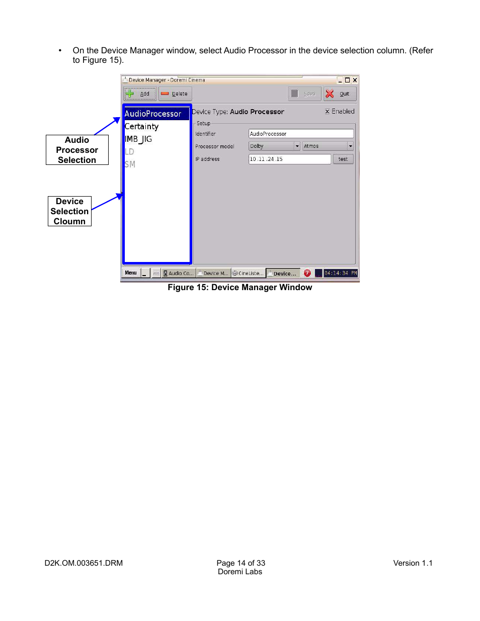 Doremi DCP-2000 User Manual | Page 14 / 33