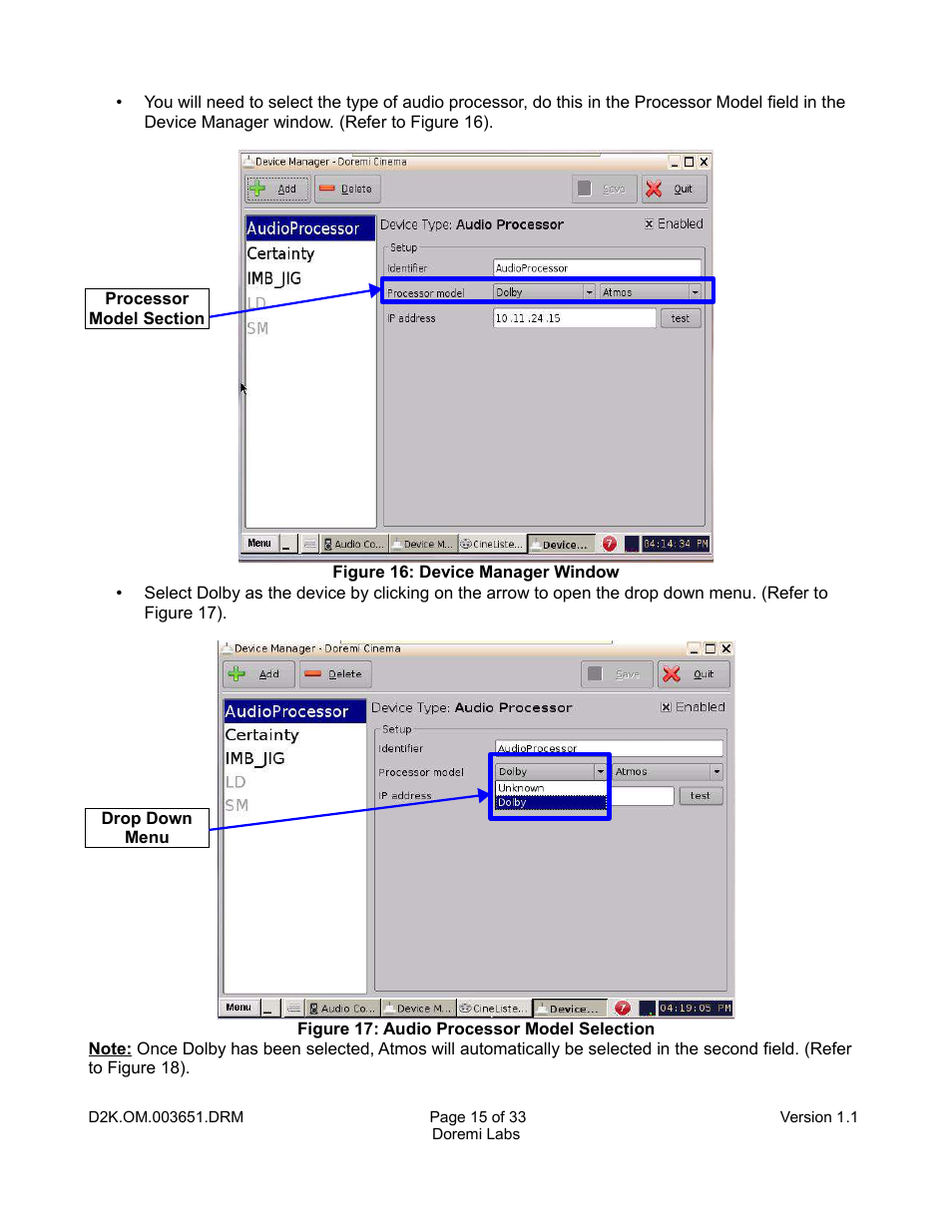 Doremi DCP-2000 User Manual | Page 15 / 33