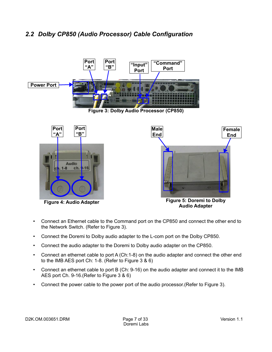 Doremi DCP-2000 User Manual | Page 7 / 33