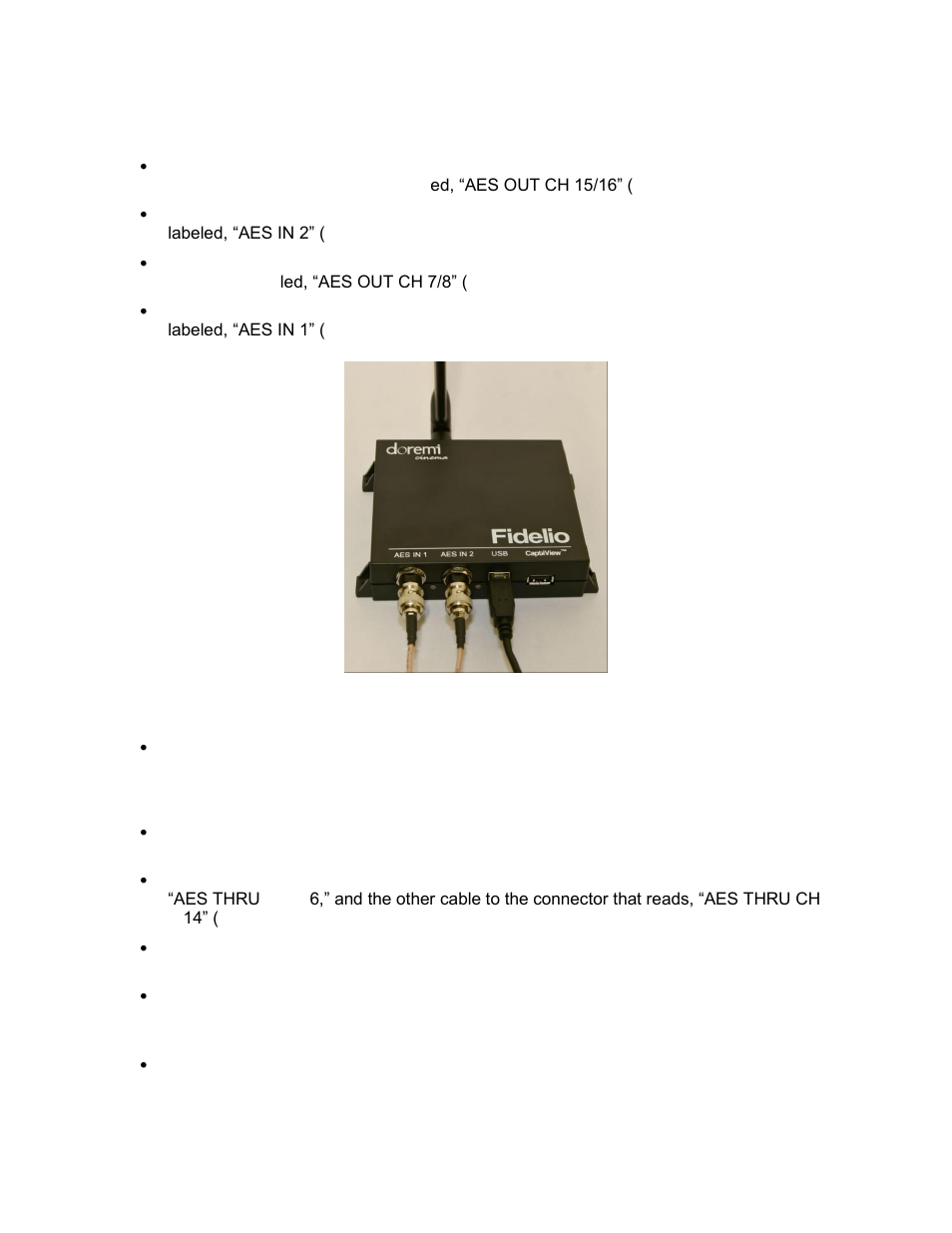 Audio interface to fidelio, Rj45 connector setups | Doremi Fidelio User Manual | Page 30 / 77