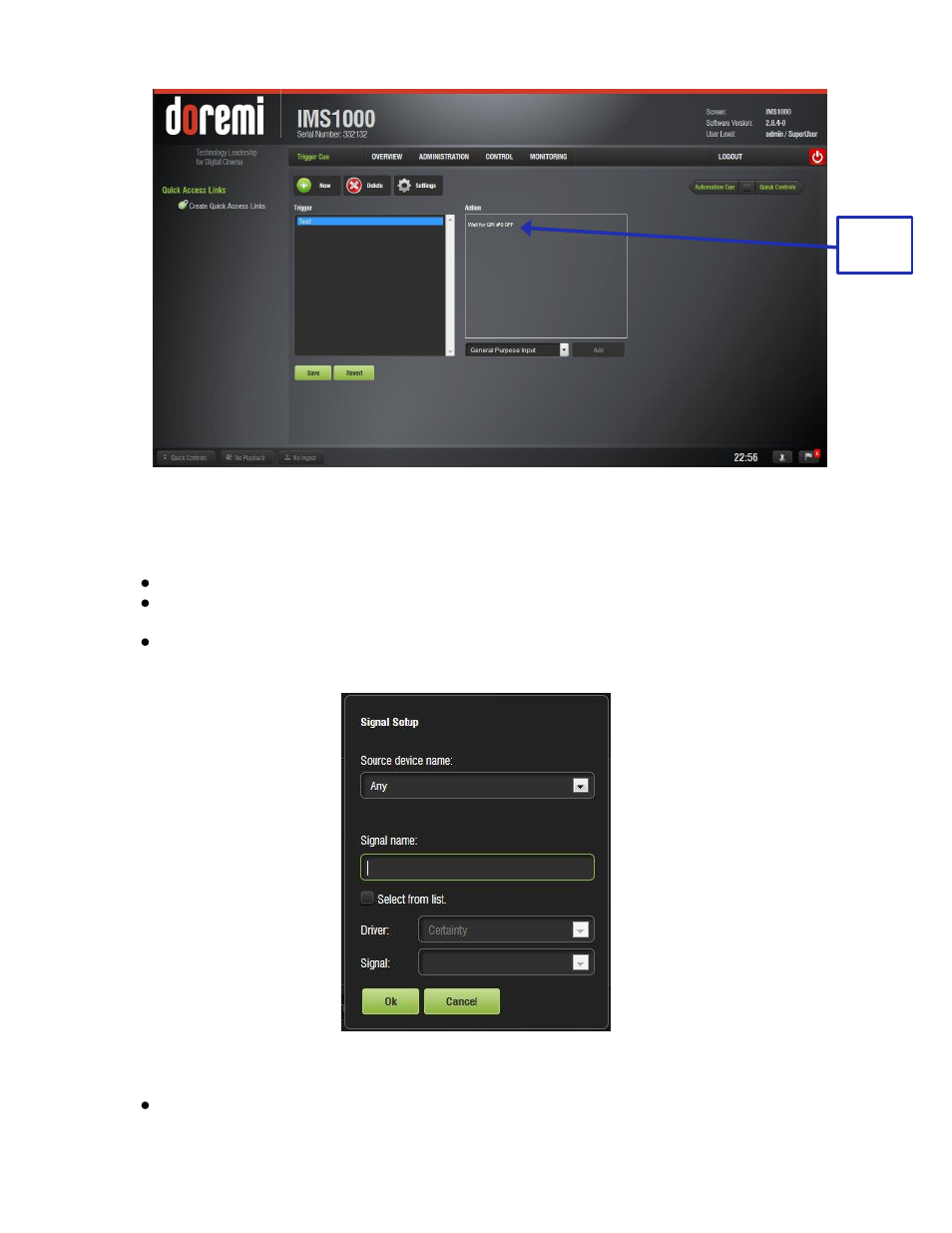 Connection to a signal event, Figure 152) | Doremi IMS1000 User Manual | Page 136 / 320