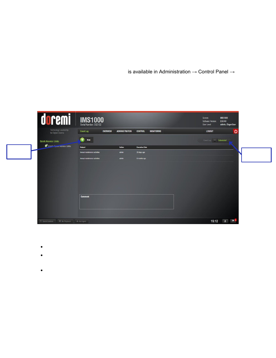 Log operator maintenance, Event log tab, 11 log operator maintenance | Doremi IMS1000 User Manual | Page 149 / 320