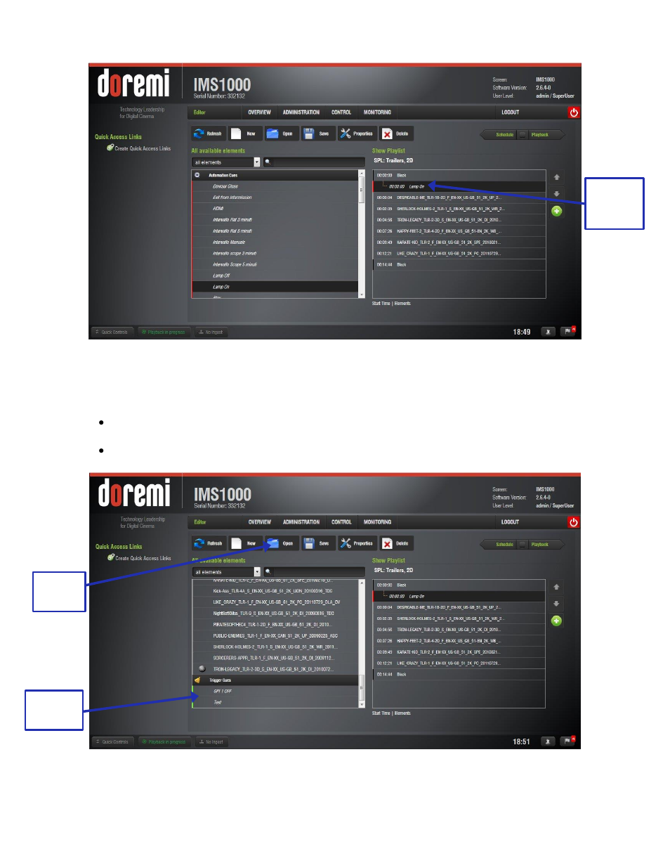 Adding a trigger cue | Doremi IMS1000 User Manual | Page 191 / 320