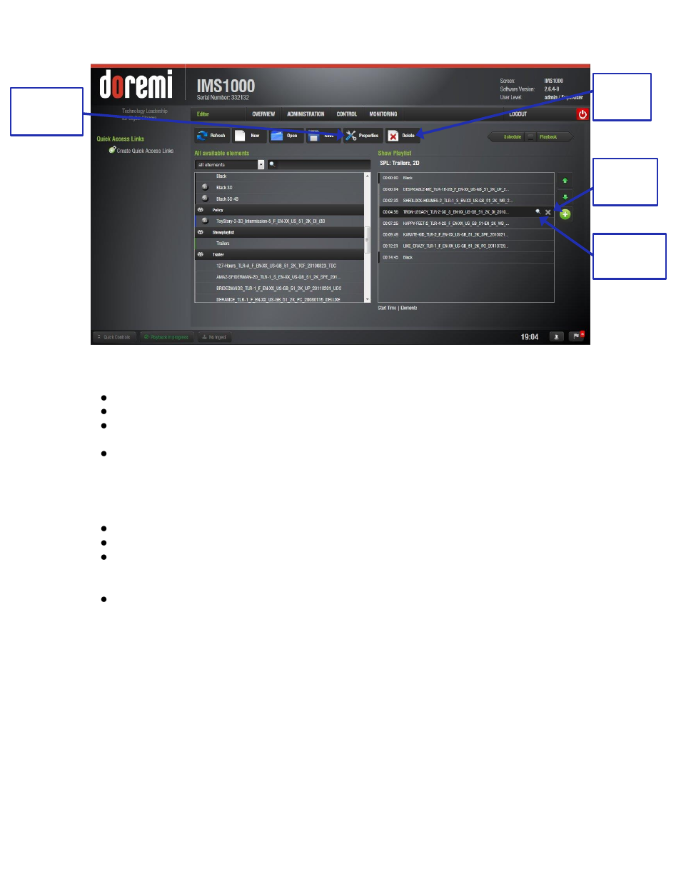 Deleting a show playlist, Figure 234) | Doremi IMS1000 User Manual | Page 195 / 320