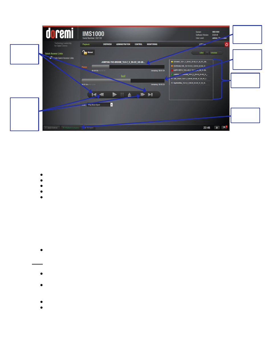 Pause mode | Doremi IMS1000 User Manual | Page 216 / 320
